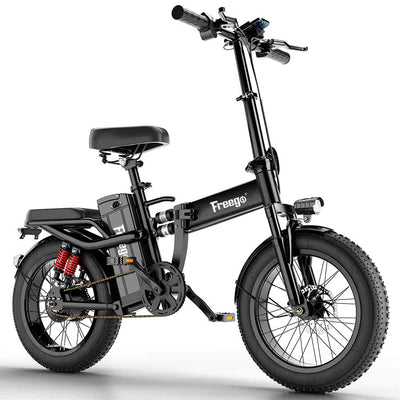 Freego Foldable Electric Bike with 20AH Battery, 16"×3.0" Tire - T1